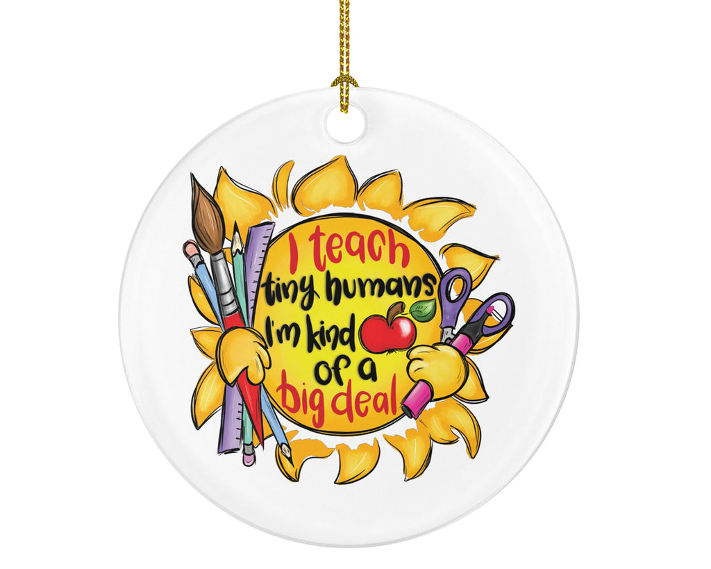 Kindergarten Teacher Ornament - Daycare Preschool Montessori Tiny Humans Teacher Gift  School