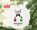 Video Game Player Gamer Christmas Ornament Personalized - Playing Game Controller Addict Hobby