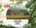 Indiana Christmas Ornament Personalized - IN Engaged Married Family Together Couple Travel Honeymoon Engagement Marriage