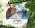 Custom Monza Italy Ornament, Monza Park, Museo e Tesoro del Duomo, Personalized Couple Gift, Celebrate Wedding, Engagement, Honeymoon