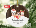Family of 3 Personalized Ornament - First Christmas Llama Family New Baby Girl Boy Parents Mother Father Mom Dad Gift Kid Child