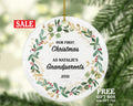 Grandparents First Christmas Ornament Personalized, As Grandma and & Grandpa Custom Gift First Christmas
