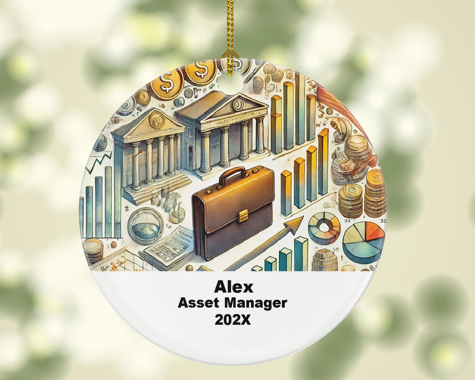 Personalized Asset Manager Ornament – Finance Career Ornament – Custom Gift for Financial Professionals