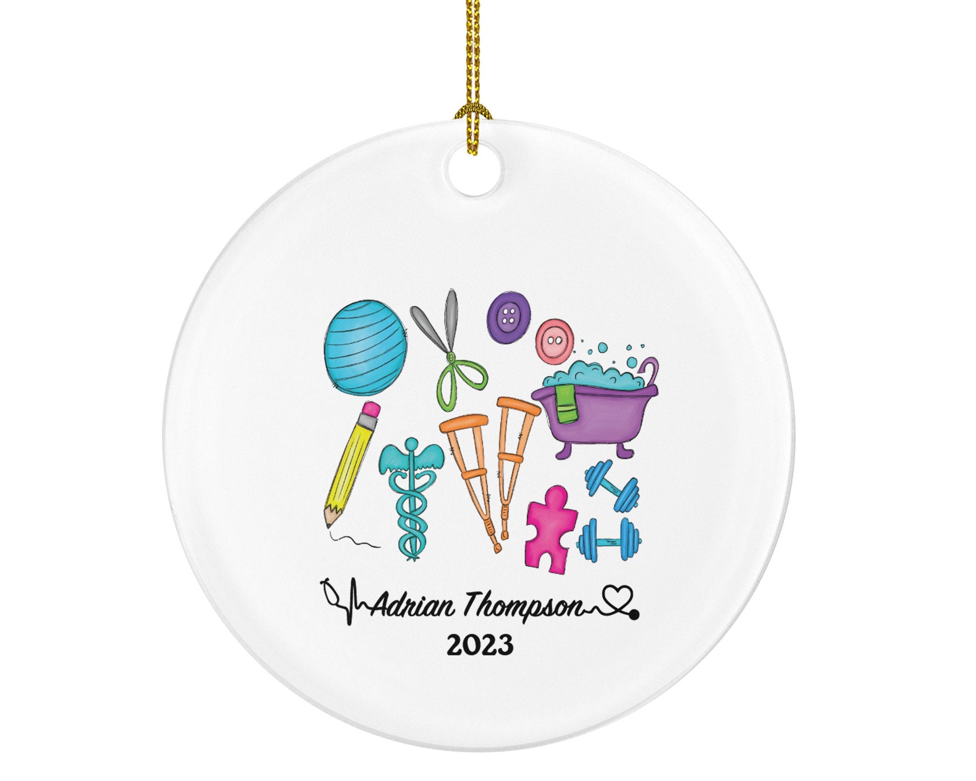 Occupational Therapist Christmas Ornament Personalized - Therapy Gift OT Graduation Occupation Thank You Appreciation Gift