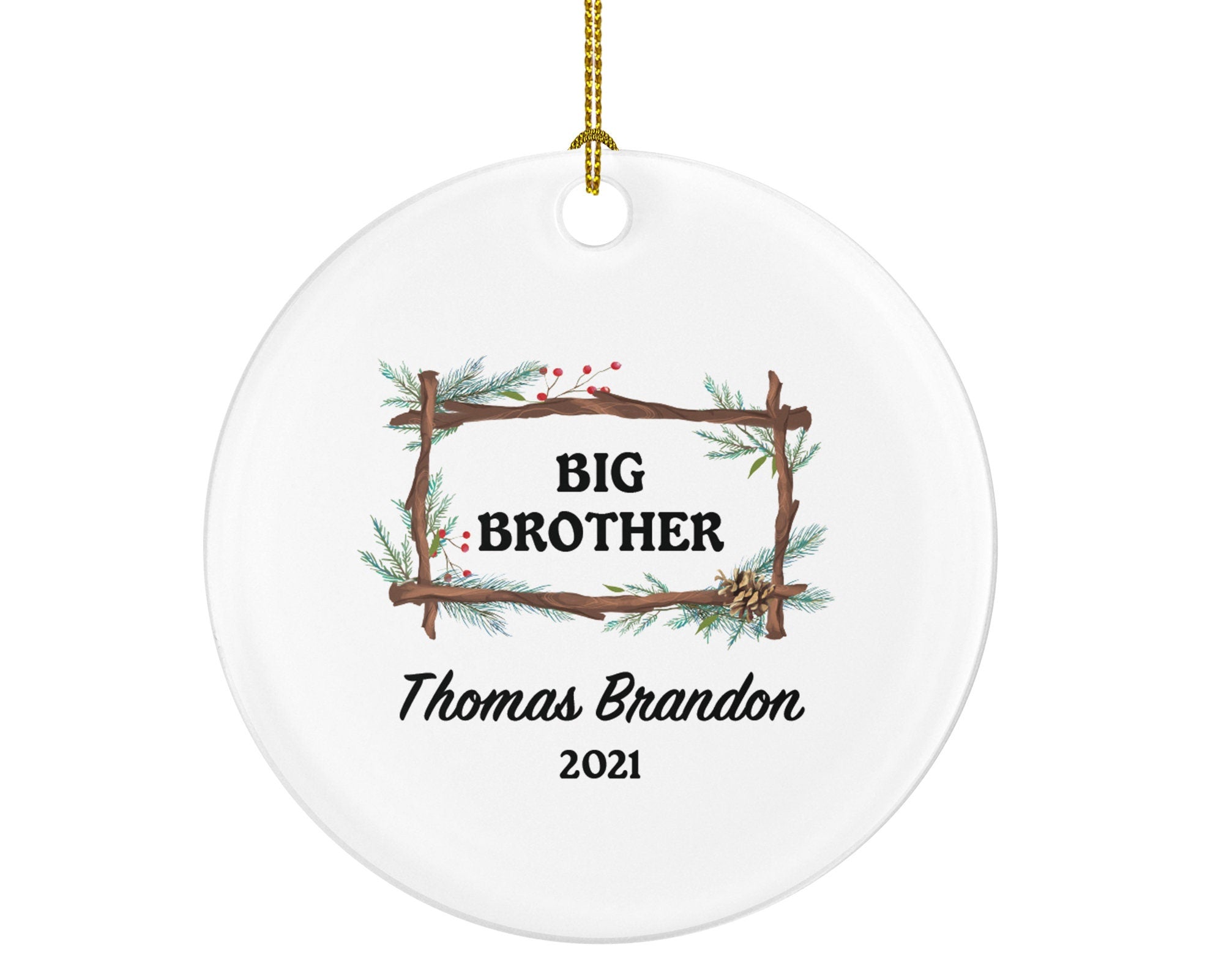 Big Brother Christmas Ornament - Best Big Brother Ever Custom Gift