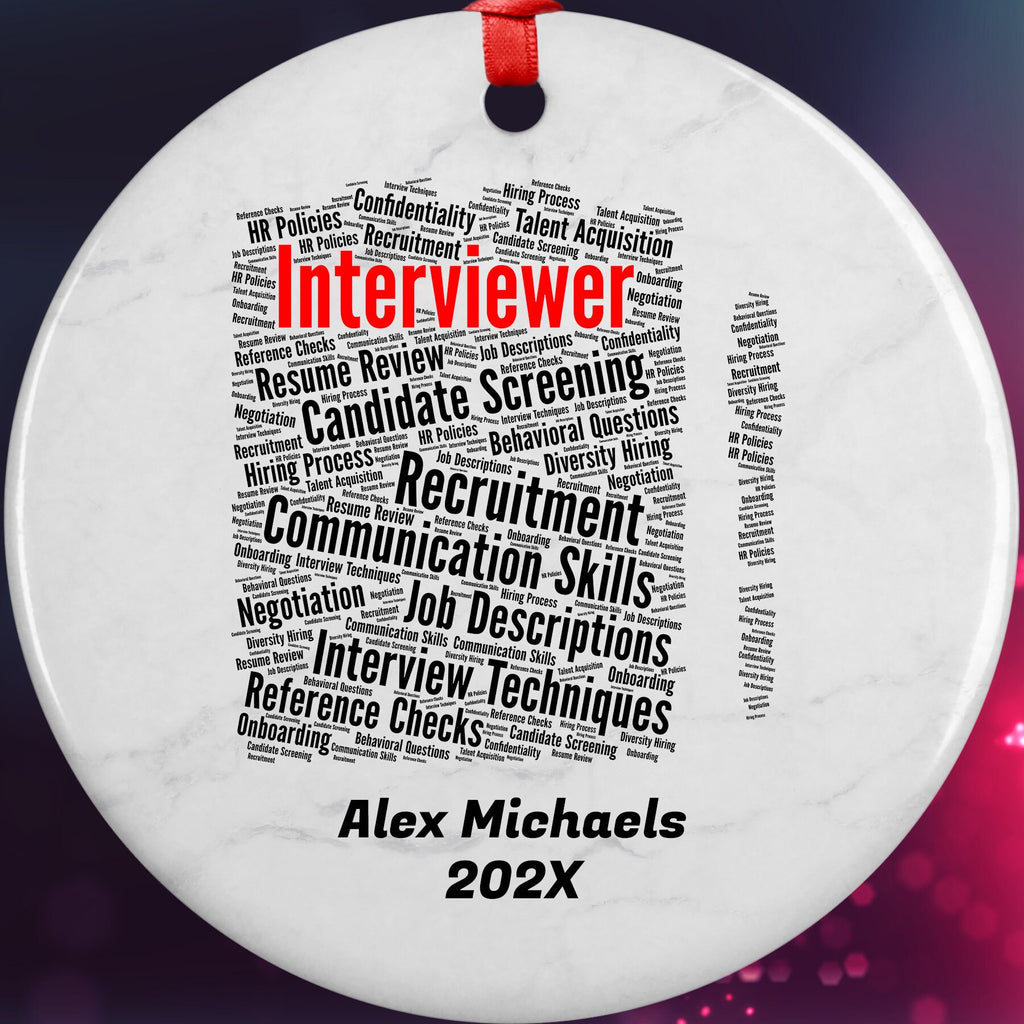 Interviewer Personalized Christmas Ornament