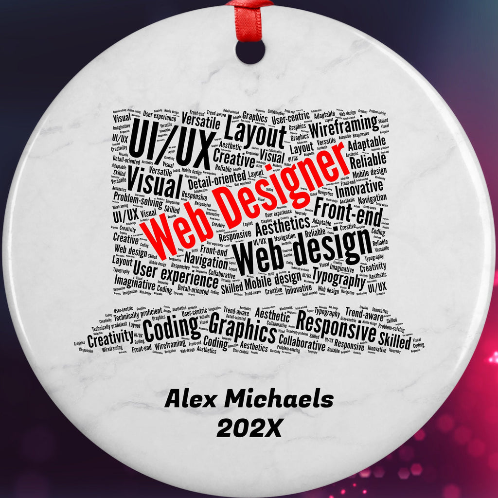 Web Designer Personalized Christmas Ornament