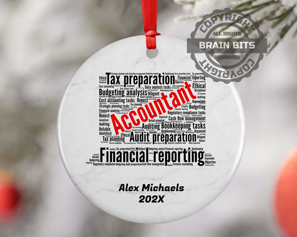 Accountant Personalized Christmas Ornament