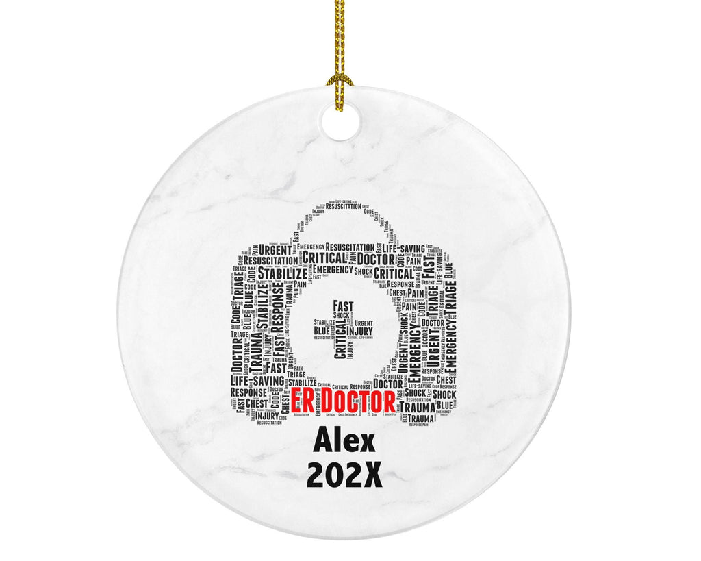 Personalized ER Doctor Christmas Ornament – Custom Emergency Room Gift – Medical Professional Ornament – Healthcare Holiday Keepsake
