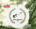Electric Guitar Christmas Ornament Personalized - Musical Instrument Guitarist Playing Guitar Gift for Guitarist - Custom Name Year