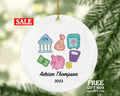 Bank Worker Christmas Ornament Personalized - Bank Worker Custom Gift for Female or Male