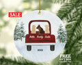 Dogs in Truck Personalized Christmas Ornament Custom Pet Lover Owner Gift Fur Holiday Ornament Rescue Breeds