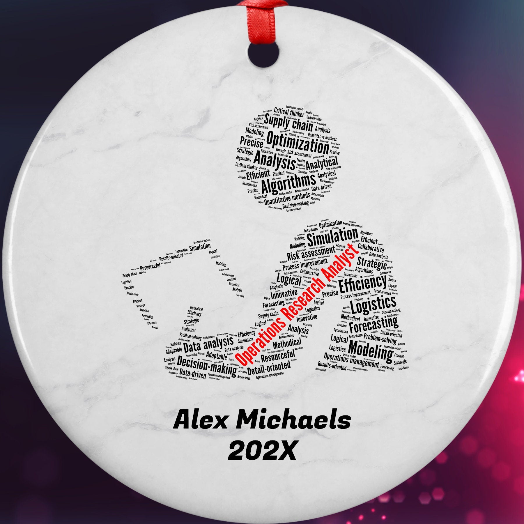Operations Research Analyst Personalized Christmas Ornament