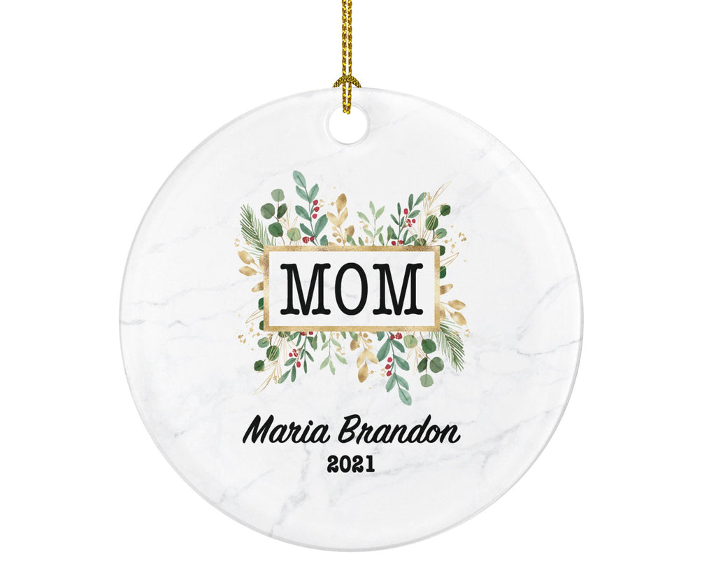 Mom Personalized Christmas Ornament - Best Mom Ever New Mother Custom Gift First  Pregnancy