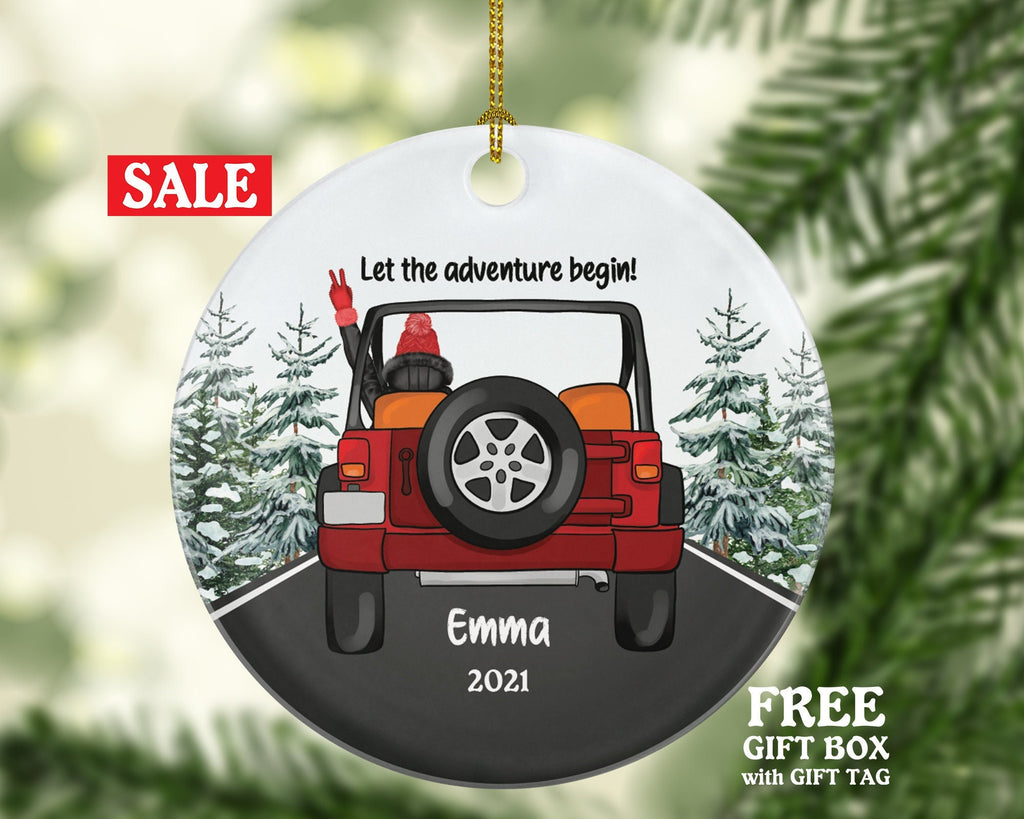 New Driver Christmas Personalized Ornament for Girl Female Car Driving License Owner Driver's License Plate Custom Gift For Teenage