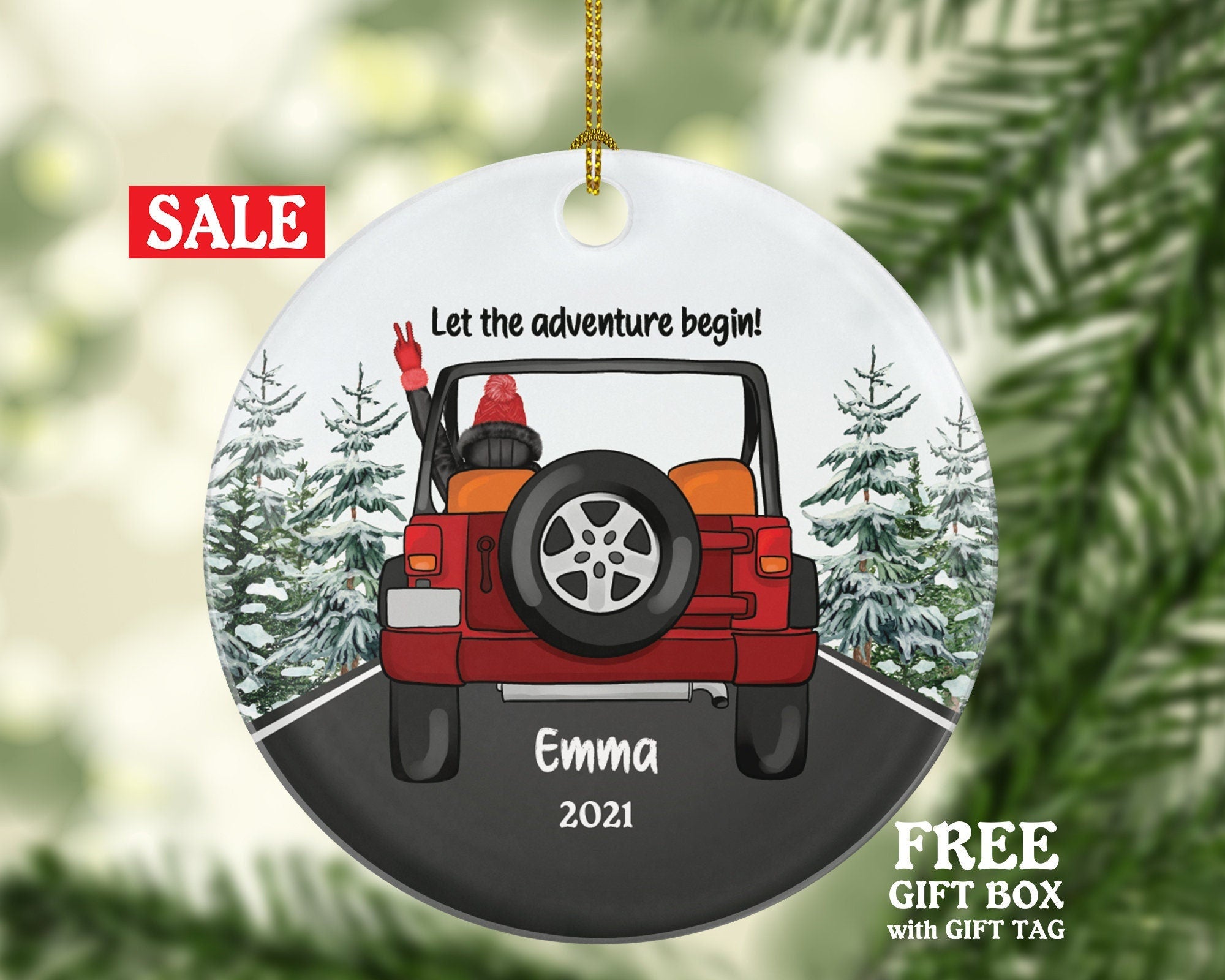 New Driver Christmas Personalized Ornament for Girl Female Car Driving License Owner Driver's License Plate Custom Gift For Teenage