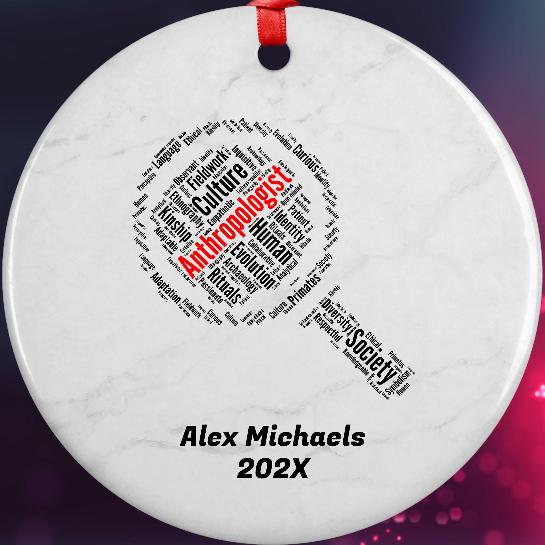 Anthropologist Personalized Christmas Ornament