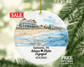 Galveston Texas Christmas Ornament Personalized - TX Engaged Married Family Together Couple Travel Honeymoon Wedding Engagement Marriage