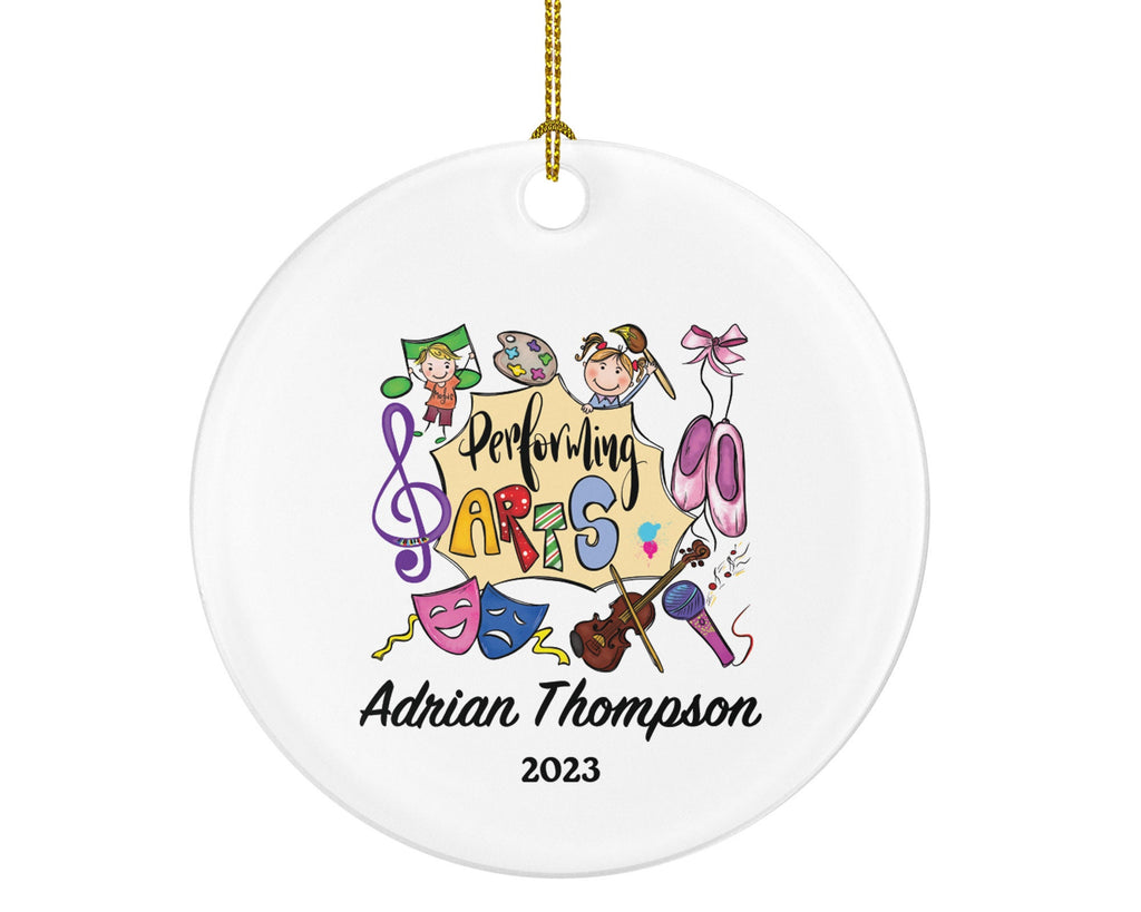 Performing Arts Personalized Ornament, Christmas Artist, Art Lover, Theater, Singer, Role Player, Actor Actress, Ballet, Painter Custom Gift