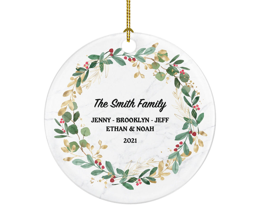 Family of 2 3 4 5 6 Christmas Ornament Personalized - Gift for Family - Custom Name Year Christmas Ornament