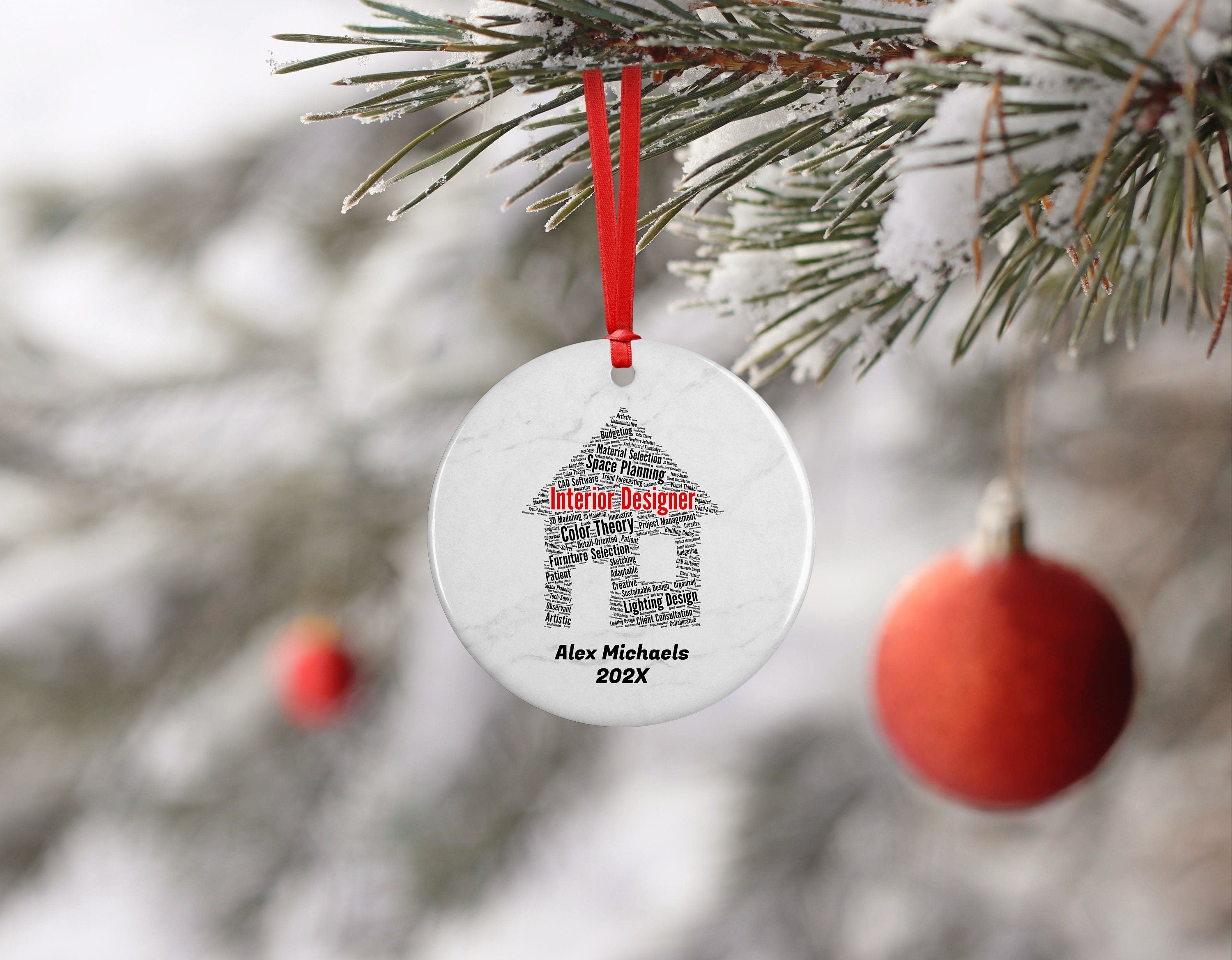 Interior Designer Personalized Christmas Ornament