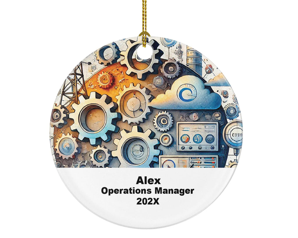 Personalized Operations Manager Ornament – Custom Business Gift – Career Recognition Ornament with Name and Year