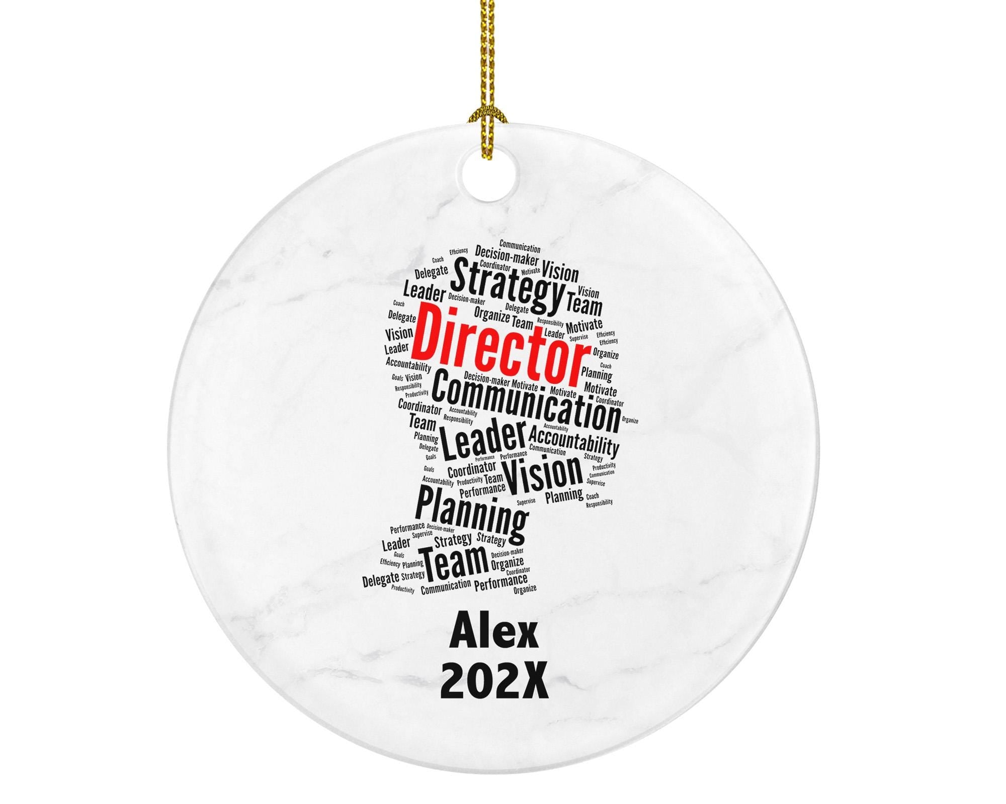 Personalized Director Christmas Ornament – Custom Leadership Gift – Business Executive Ornament – Team Leader Holiday Keepsake