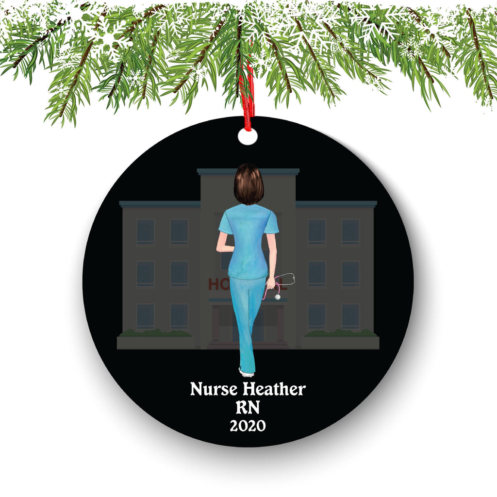 Personalized Nurse Medical Doctor Scrub Christmas Ornament Therapist Physician Orthopedist Pandemic Quarantine Covid Coronavirus MD Custom