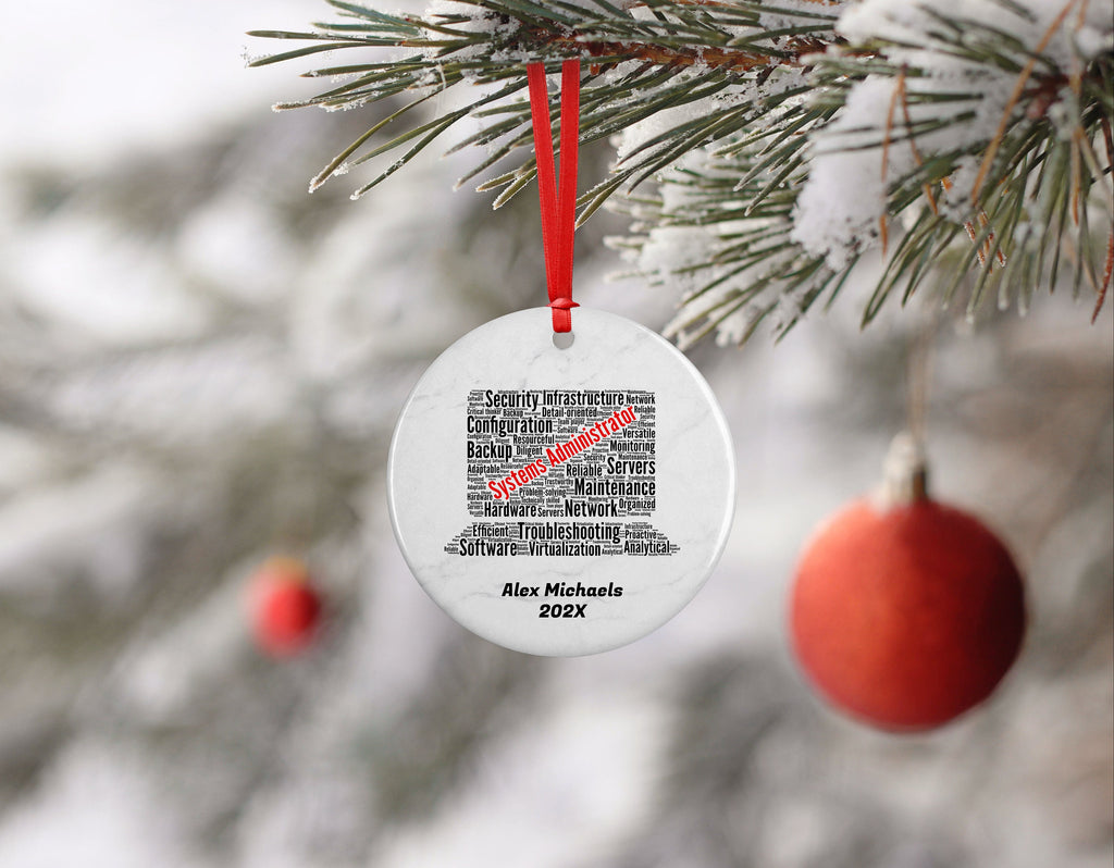 Systems Administrator Personalized Christmas Ornament