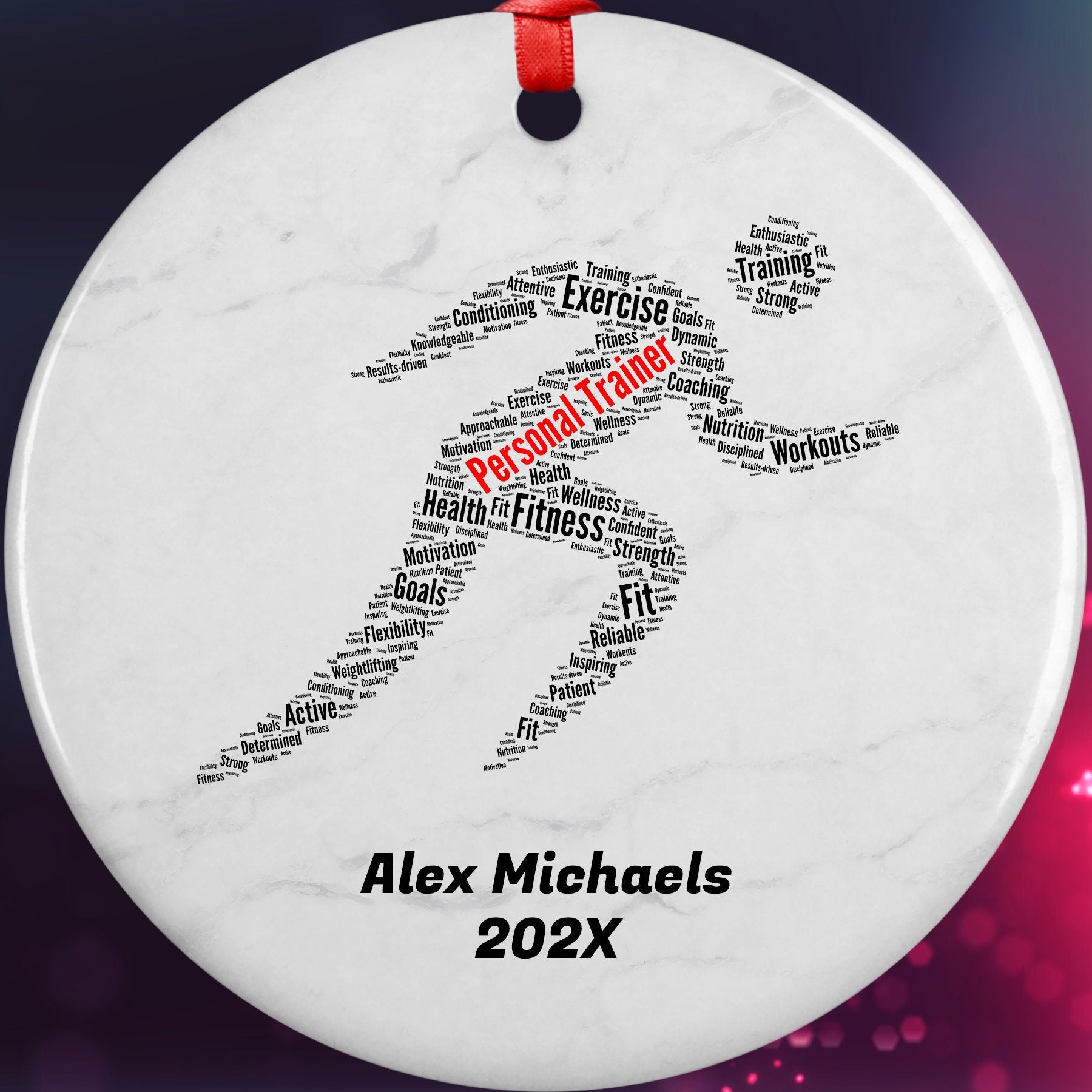 Personal Trainer Personalized Christmas Ornament