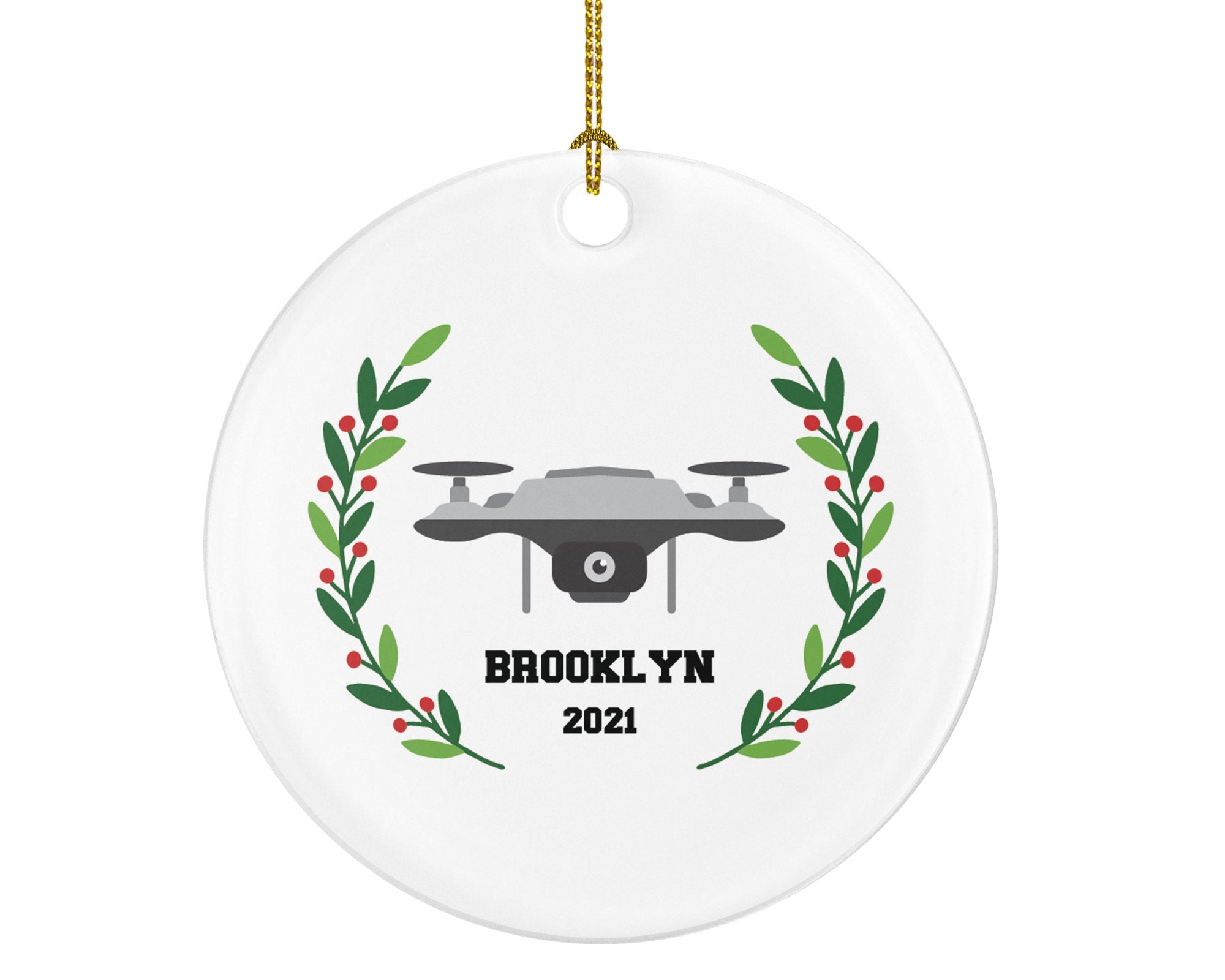 Drone Personalized Christmas Ornament Personalized - Drone Pilot Gift