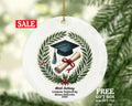 Personalized Graduation Christmas Ornament - Class of Custom Gift for Graduate Masters Bachelor Doctorate College High School Degree