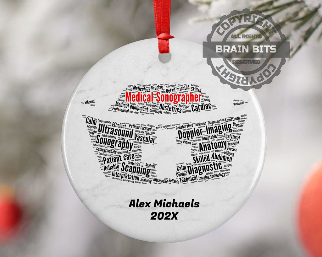 Medical Sonographer Personalized Christmas Ornament