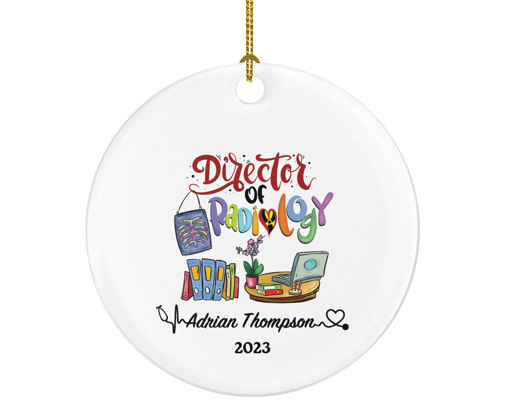 Director of Radiology Christmas Ornament Personalized - X-Ray Radiologic Scan Health Worker Gift