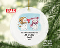 First Christmas as Mr & Mrs Married Couple Christmas Ornament Personalized - Newlywed Mr. and Mrs. Wedding Gift - Snowmen