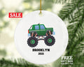 Monster Truck Personalized Christmas Ornament - Driving a Monster Truck  for Child or Anyone that Love Monster Trucks