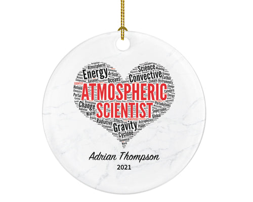 Athmospheric Scientist Christmas Ornament Personalized - Dynamic Meteorologists Simply Dynamicists