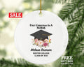 Personalized Graduation Christmas Ornament - Class of Custom Gift for Graduate Masters Bachelor Doctorate College High School Degree Name