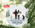 Grandparents of Twins with Dog Cat Pet First Christmas Infants Ornament Personalized Custom Grandma Grandpa Newborn Owner First Holiday Gift