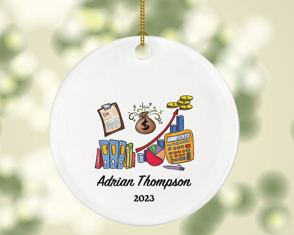 Accountant Ornament Personalized - Accounting Christmas Gift for an Accountant Custom Name