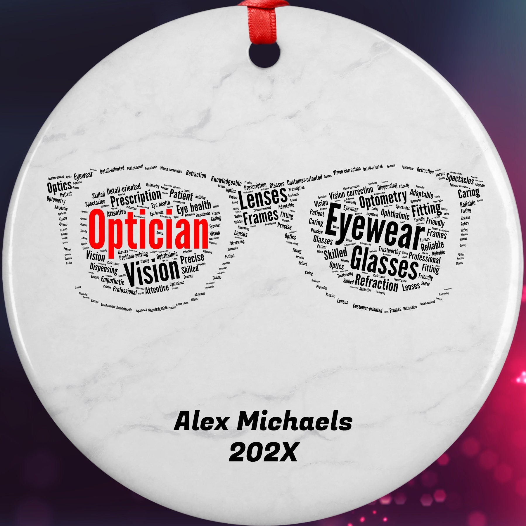 Optician Personalized Christmas Ornament