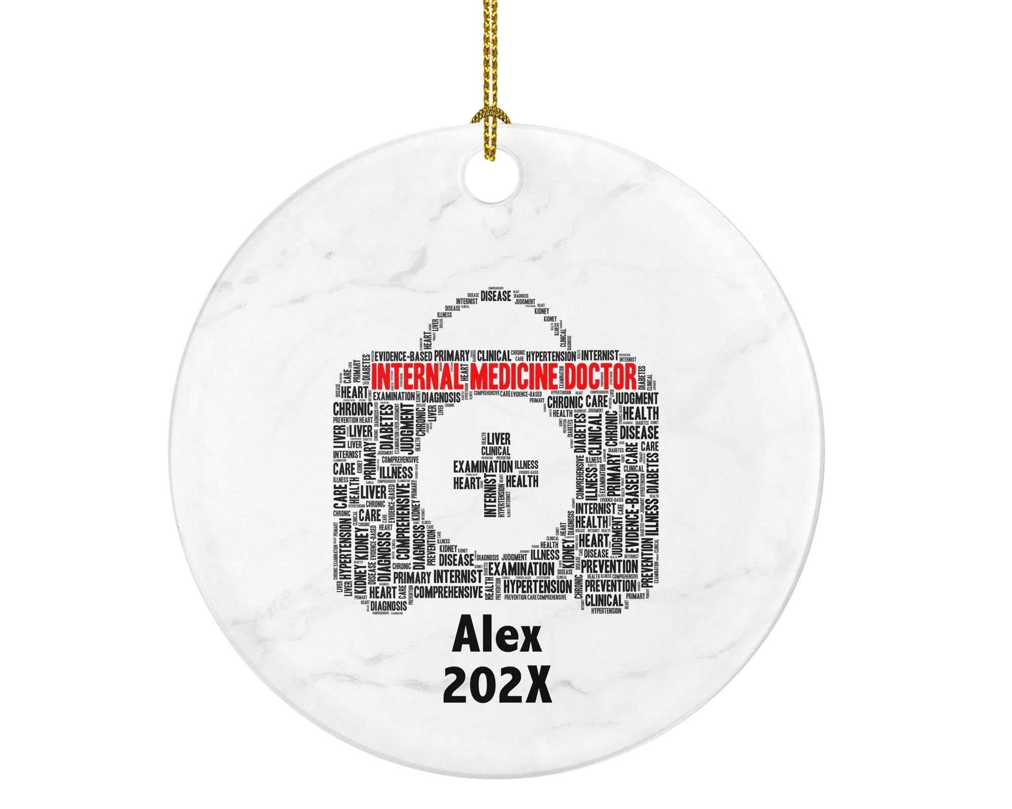 Personalized Internal Medicine Doctor Christmas Ornament – Custom Physician Gift – Medical Professional Ornament – Doctor Holiday Keepsake