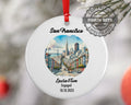 San Francisco Ornament, Engagement, Married, Travel, Gift for Engaged Couple, Engagement Gift, Trip, Vacation Souvenir