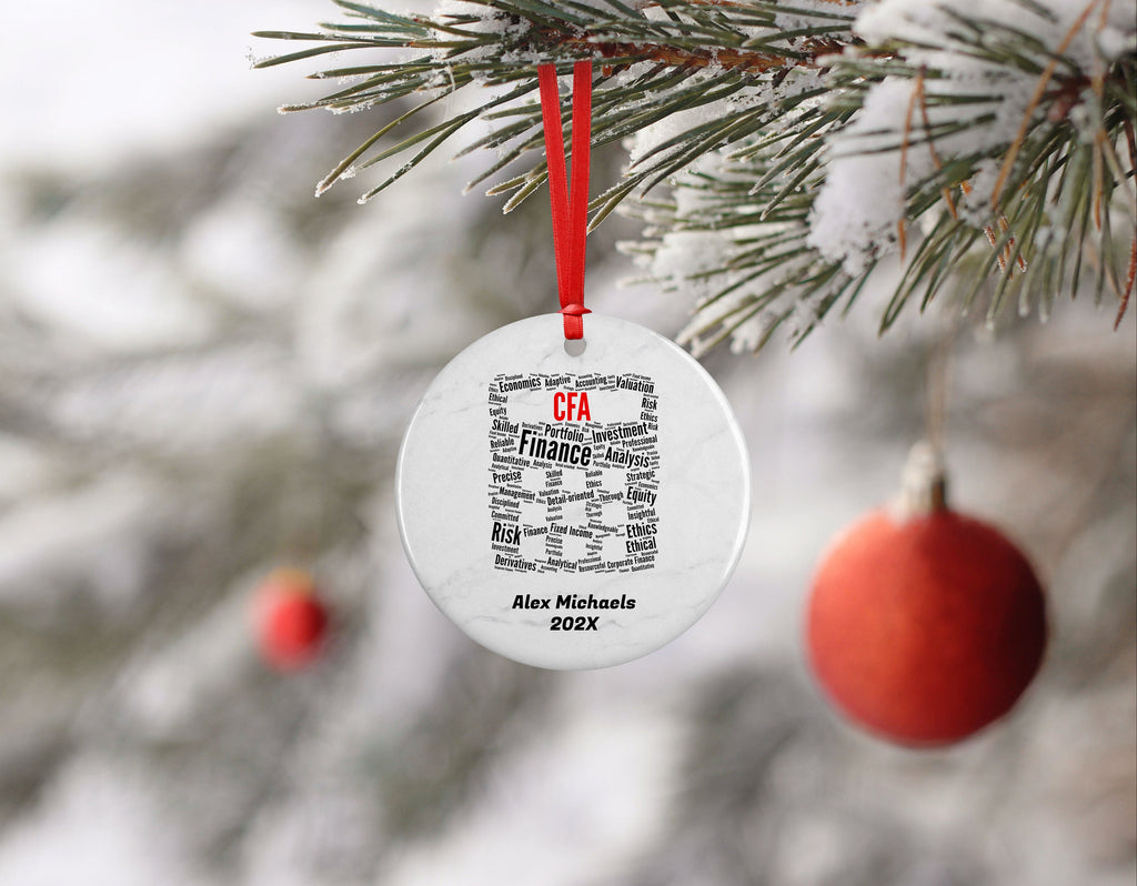 Chartered Financial Analyst CFA Personalized Christmas Ornament