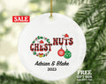Chest Nuts Couple Funny Christmas Ornament - Personalized Mr and Mrs Married Future Marriage Husband Wife Fiancé Love