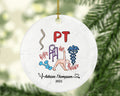 Physical Therapist Christmas Ornament, PT Personalized Gift, Physiotherapist Ornament, Medical Ornament
