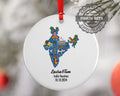 India Cultural Map Ornament, Engagement, Married, Travel, Gift for Engaged Couple, Engagement Gift, Trip, Vacation Souvenir