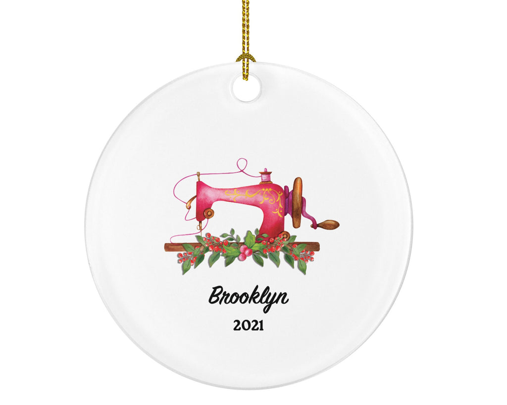 Sewing Christmas Ornament Personalized - Sewing Lover - Sewer Quilter Stitcher Tailor Custom Gift