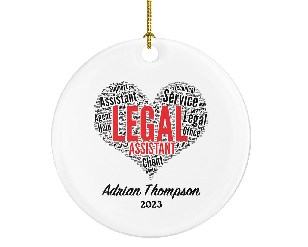 Legal Assistant Christmas Ornament Personalized - Custom Assistance Gift