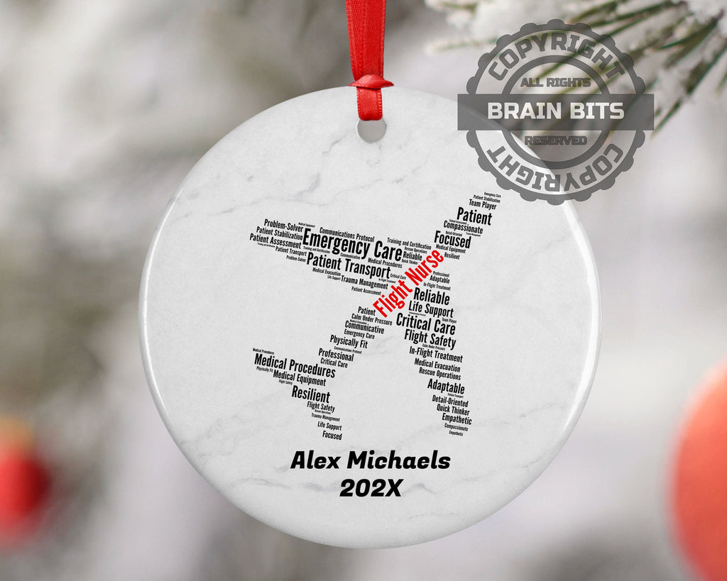 Flight Nurse Personalized Christmas Ornament
